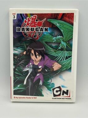 Bakugan Battle Brawlers Vol 3 DVD Cartoon Network 4 Episodes 2008 Anime